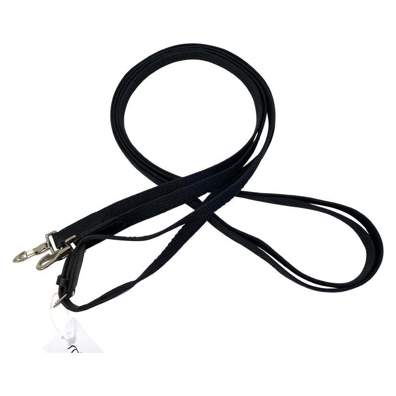 Cotton Web Draw Reins  in Black