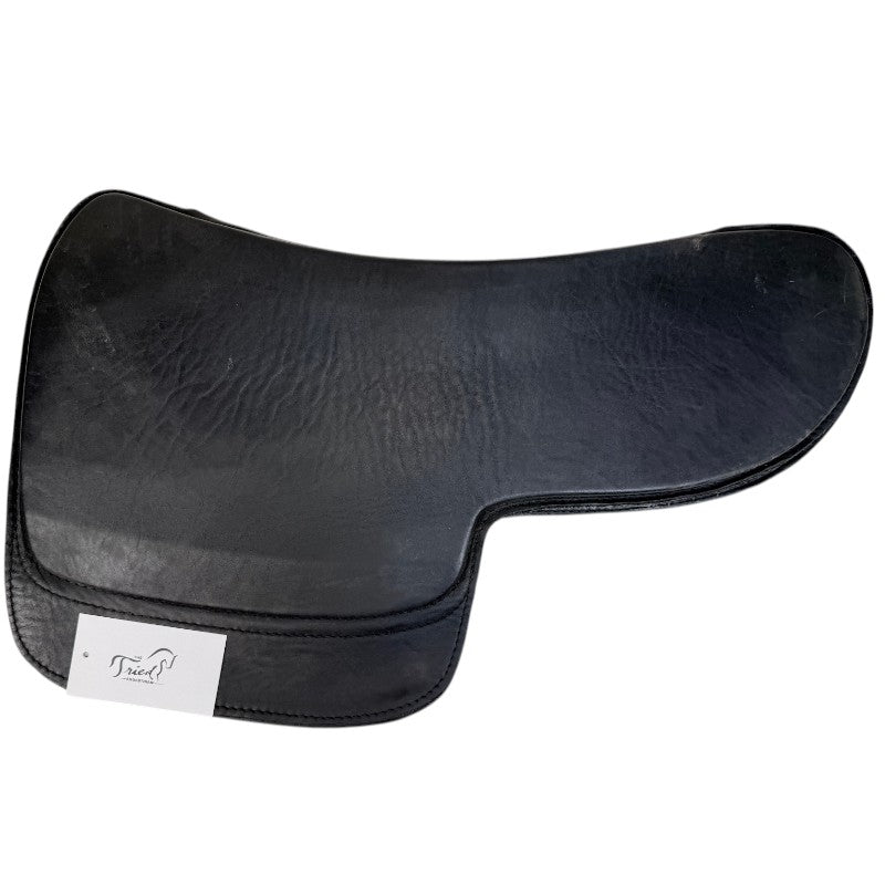 SaddleRight English Glove Leather Saddle Pad in Black