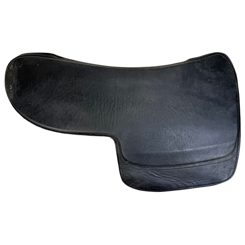 SaddleRight English Glove Leather Saddle Pad in Black