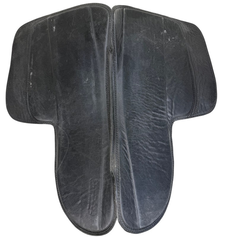 SaddleRight English Glove Leather Saddle Pad in Black