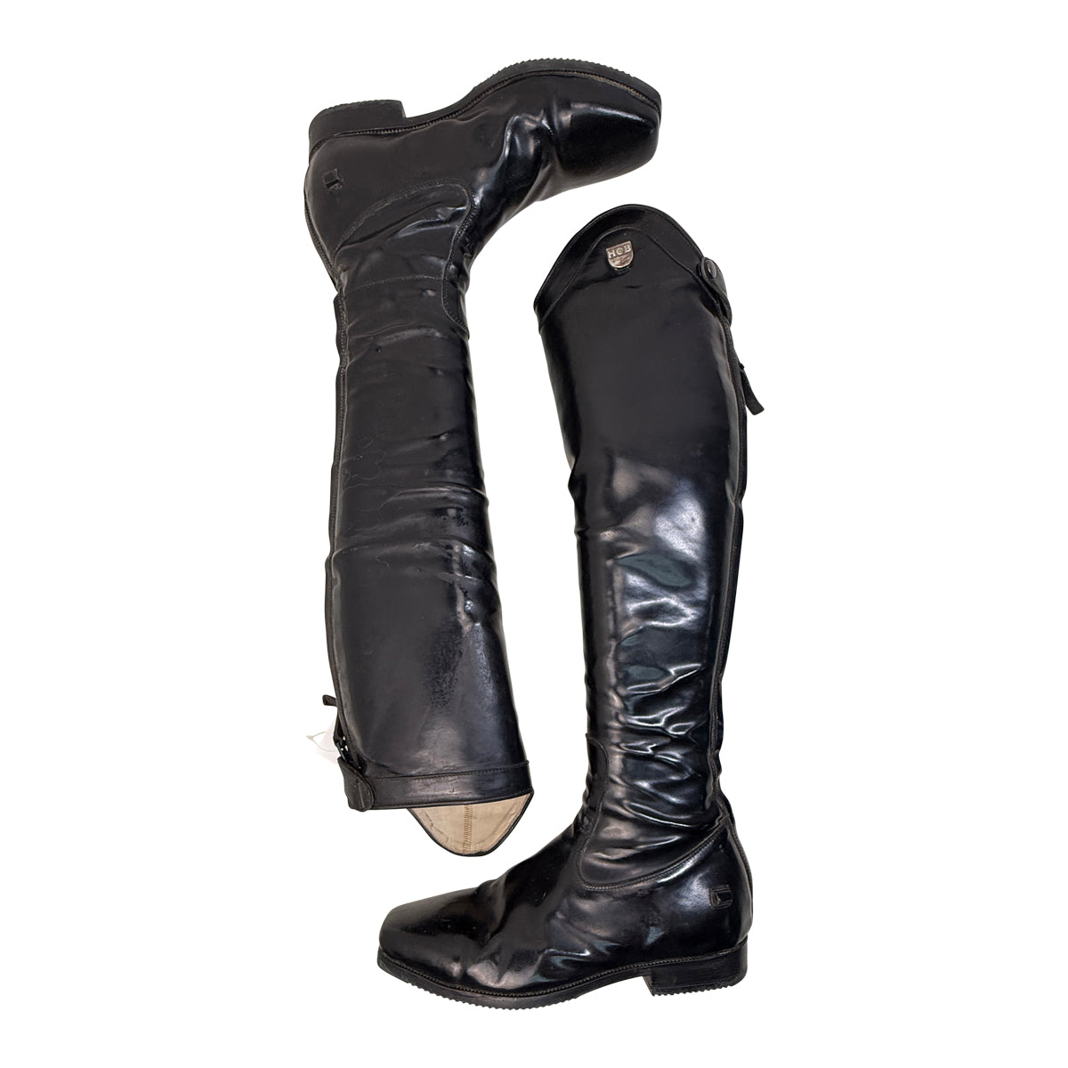 LM Custom Dress Boots in Black/Patent 