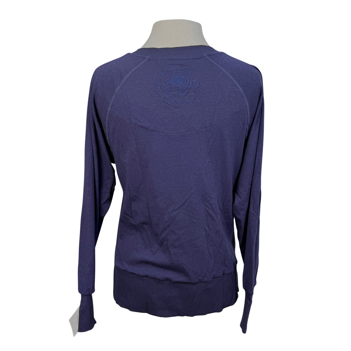 Hannah Childs 'Asher' Bamboo V Neck Sweatshirt in Navy