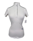 Essex Classics S/S Talent Yarn Show Shirt in White/Seahorses
