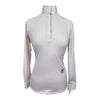 Essex Classics Talent Yarn Long Sleeve Show Shirt in White/Garden Pugs