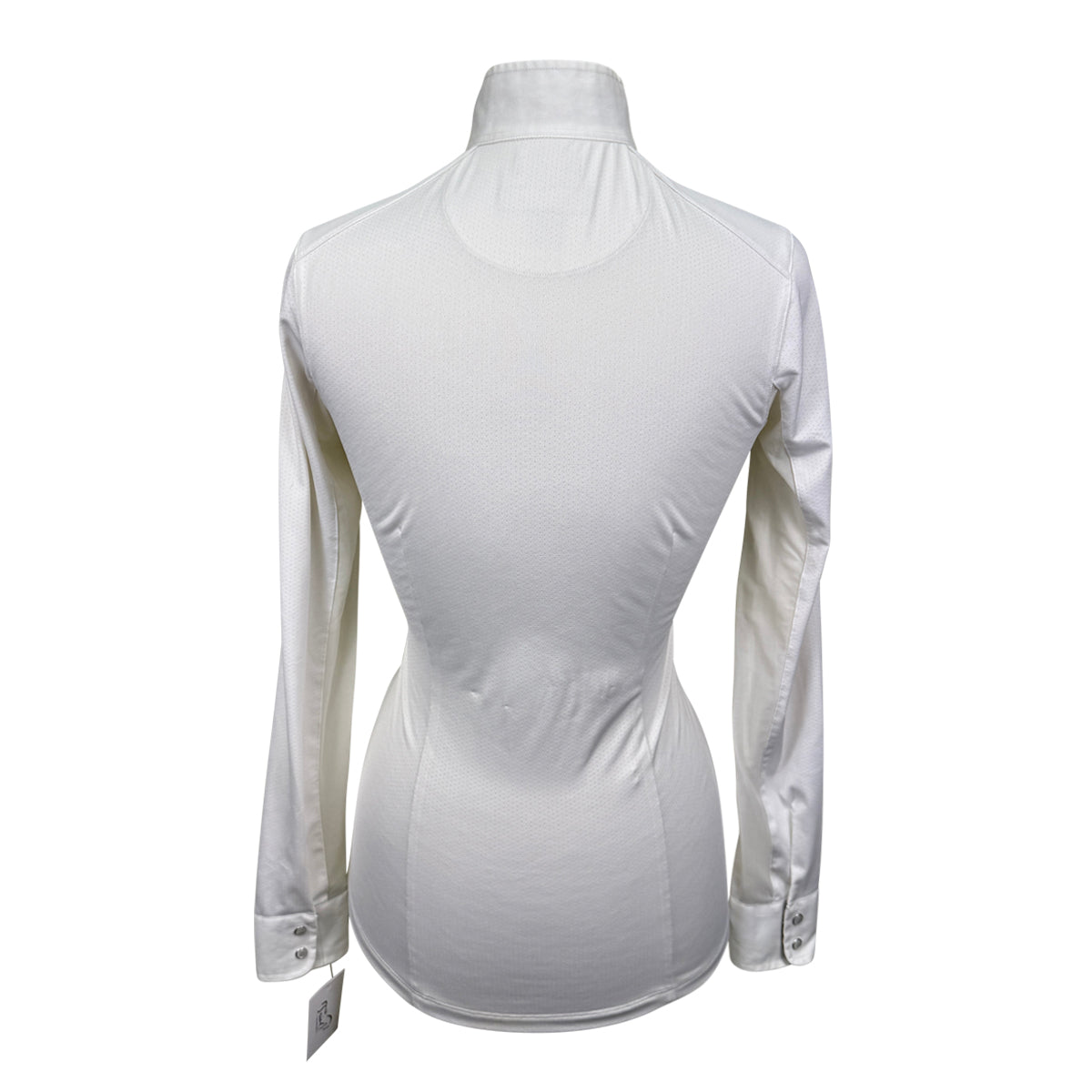 Essex Classics Talent Yarn Long Sleeve Show Shirt in White/Garden Pugs