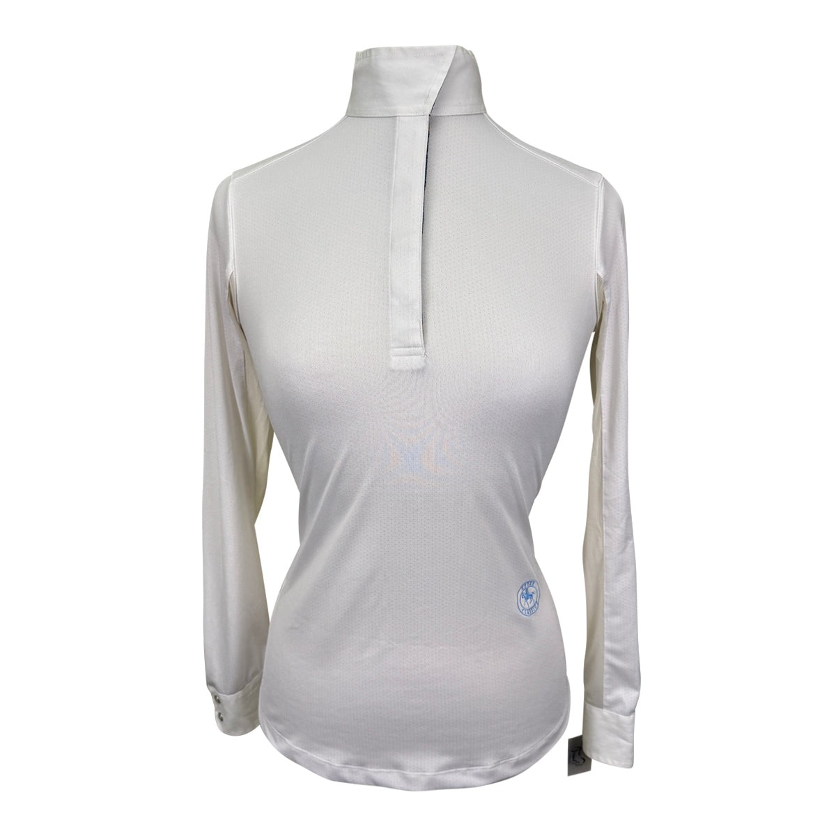 Essex Classics Talent Yarn Long Sleeve Show Shirt in White/Ribbons