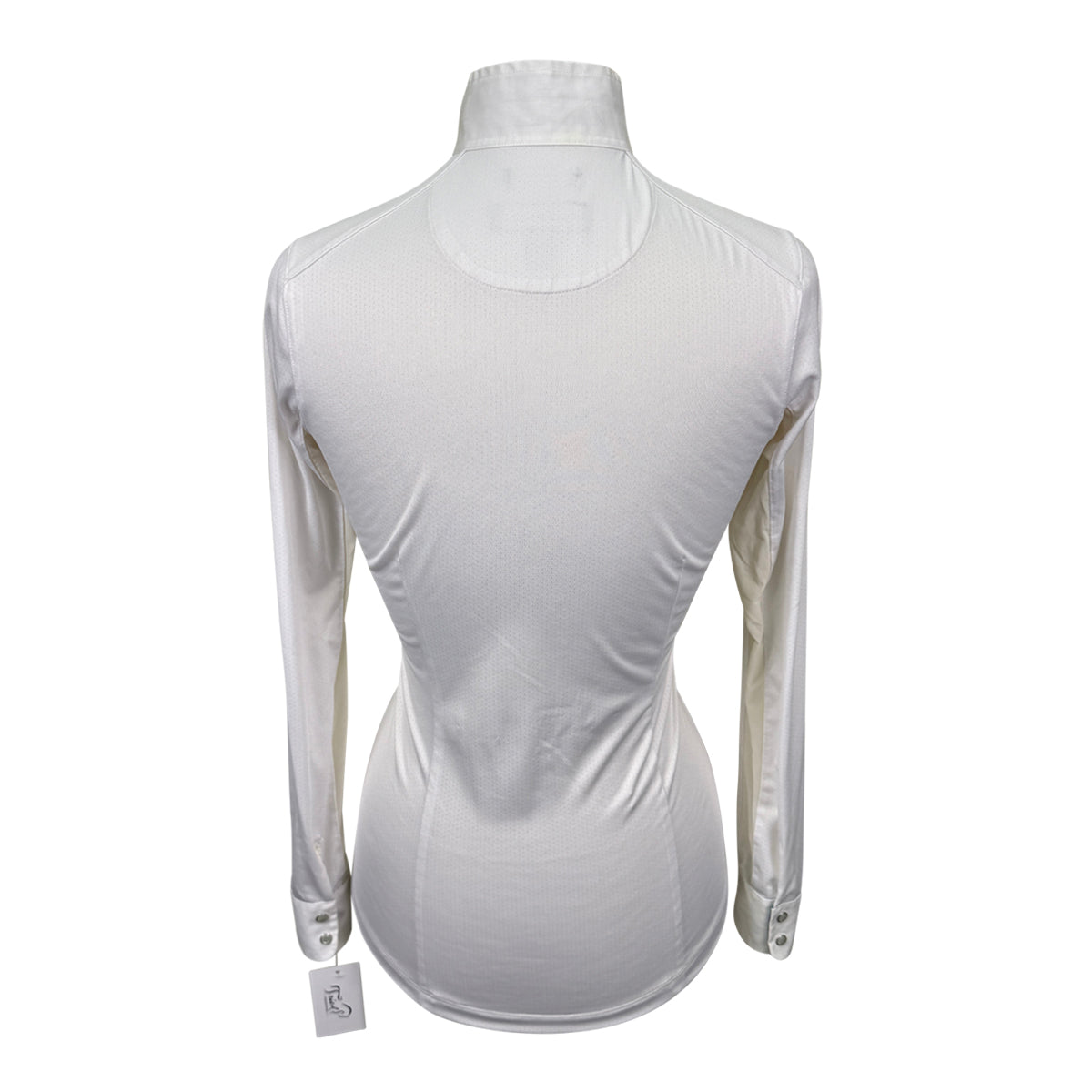 Essex Classics Talent Yarn Long Sleeve Show Shirt in White/Ribbons