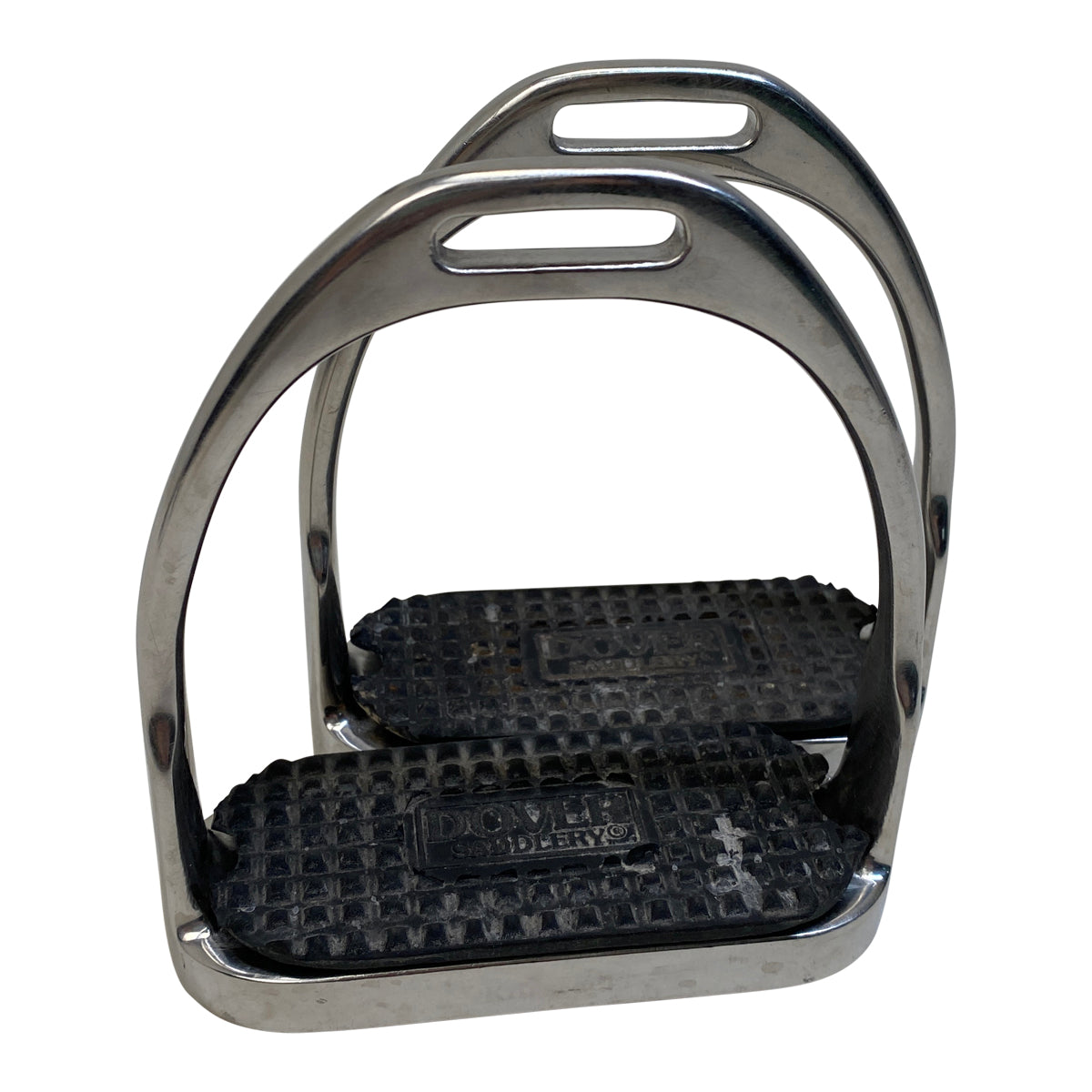 Dover Saddlery Stirrup Irons in Stainless Steel / Black