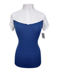 Dapplebay  1/4 Zip SS Show Shirt in Blue/White