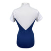 Dapplebay  1/4 Zip SS Show Shirt in Blue/White