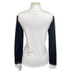 Horze 'Maya' Show Shirt in White/Black Sleeves - Women's US 12