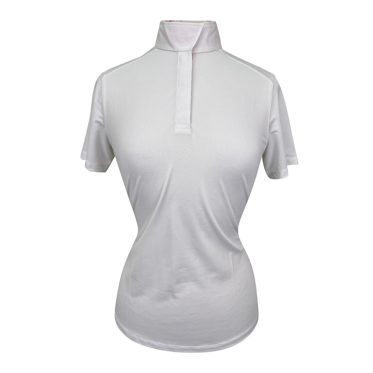 Dover Saddlery Show Shirt in White/Flamingo