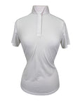 Dover Saddlery Show Shirt in White/Flamingo