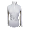 Essex Classics Talent Yarn Long Sleeve Show Shirt in White/Knights Horses