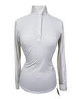 Essex Classics Talent Yarn Long Sleeve Show Shirt in White/Knights Horses