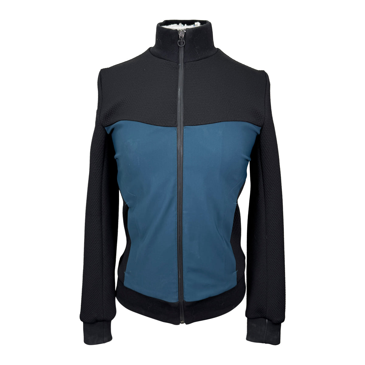 Cavalleria Toscana Stretch Bomber Jacket in Ocean/Black