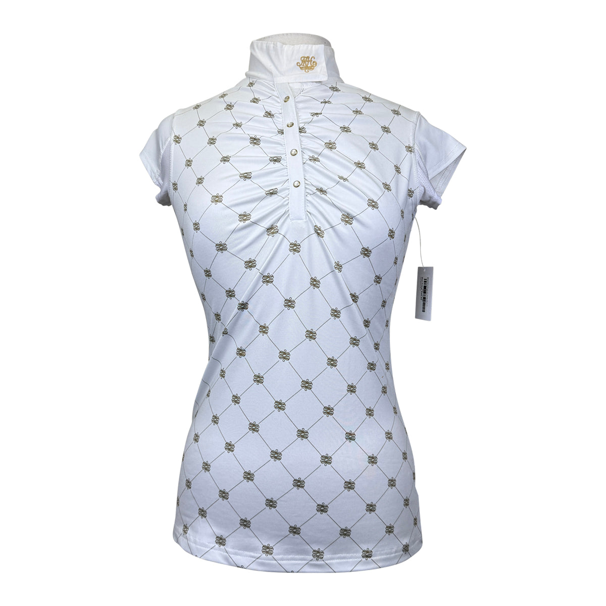 Mountain Horse SS Show Shirt in White/Gold