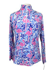 IBKUL Long Sleeve Shirt in Flamingos On Water