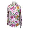 SanSoleil Polo Style Sunshirt in Pink Floral 