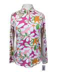 SanSoleil Polo Style Sunshirt in Pink Floral 