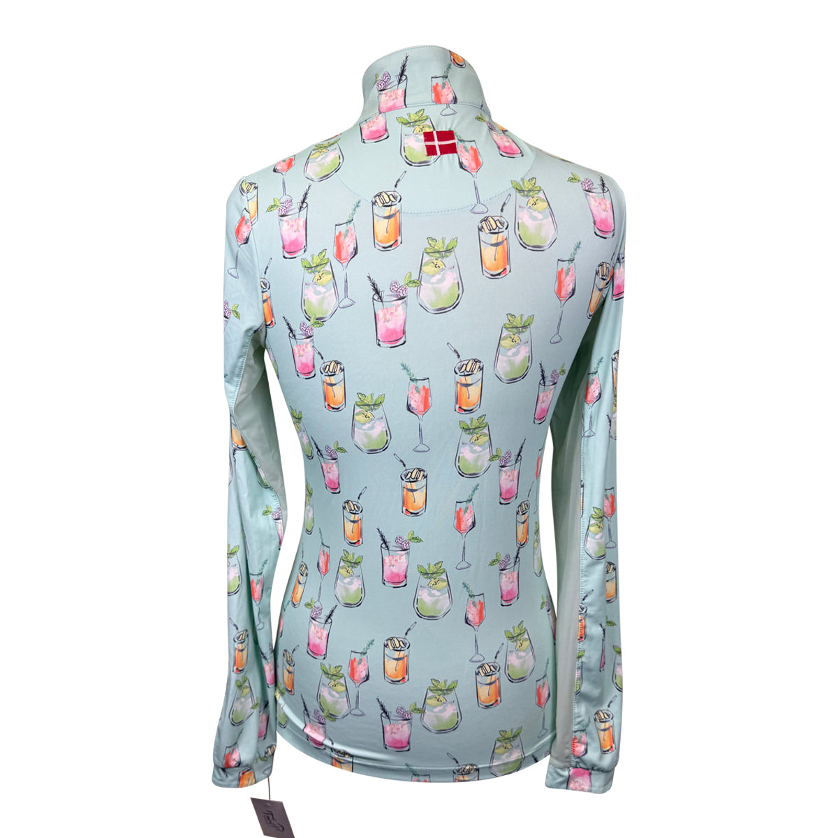 Kastel Long Sleeve 1/4 Zip in Teal Cocktails