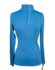 Asmar Equestrian 1/2 Zip Long Sleeve Shirt in Light Blue