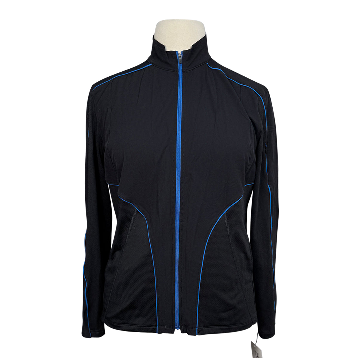 Irideon Lightweight Jacket in Black/Blue Piping