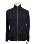 Irideon Lightweight Jacket in Black/Blue Piping