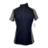 Kerrits Short Sleeve Top in Black/Tan