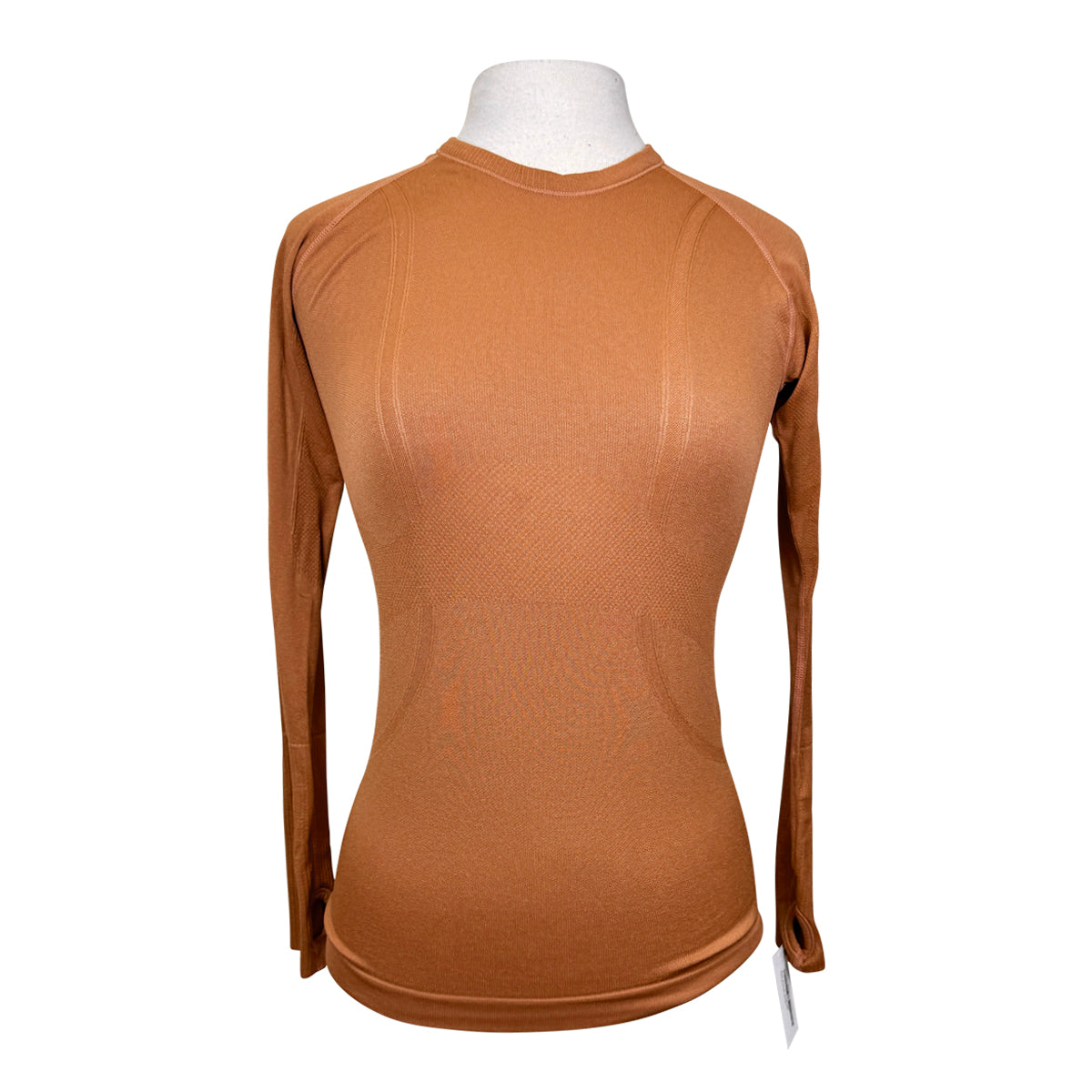 FitEq Long Sleeve Seamless Schooling Top in Rust