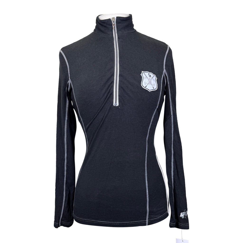 Goode Rider Long Sleeve Shirt in Heather Grey/White