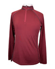 Riding Sport 'SolarShade' Sun Shirt in Burgundy/Grey