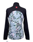 Kastel Long Sleeve 1/2 Zip Raglan Shirt in Floral Sage/Black