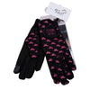 RSL Kids 'Norway' Summer Gloves in Black w/Pink Horses - 5