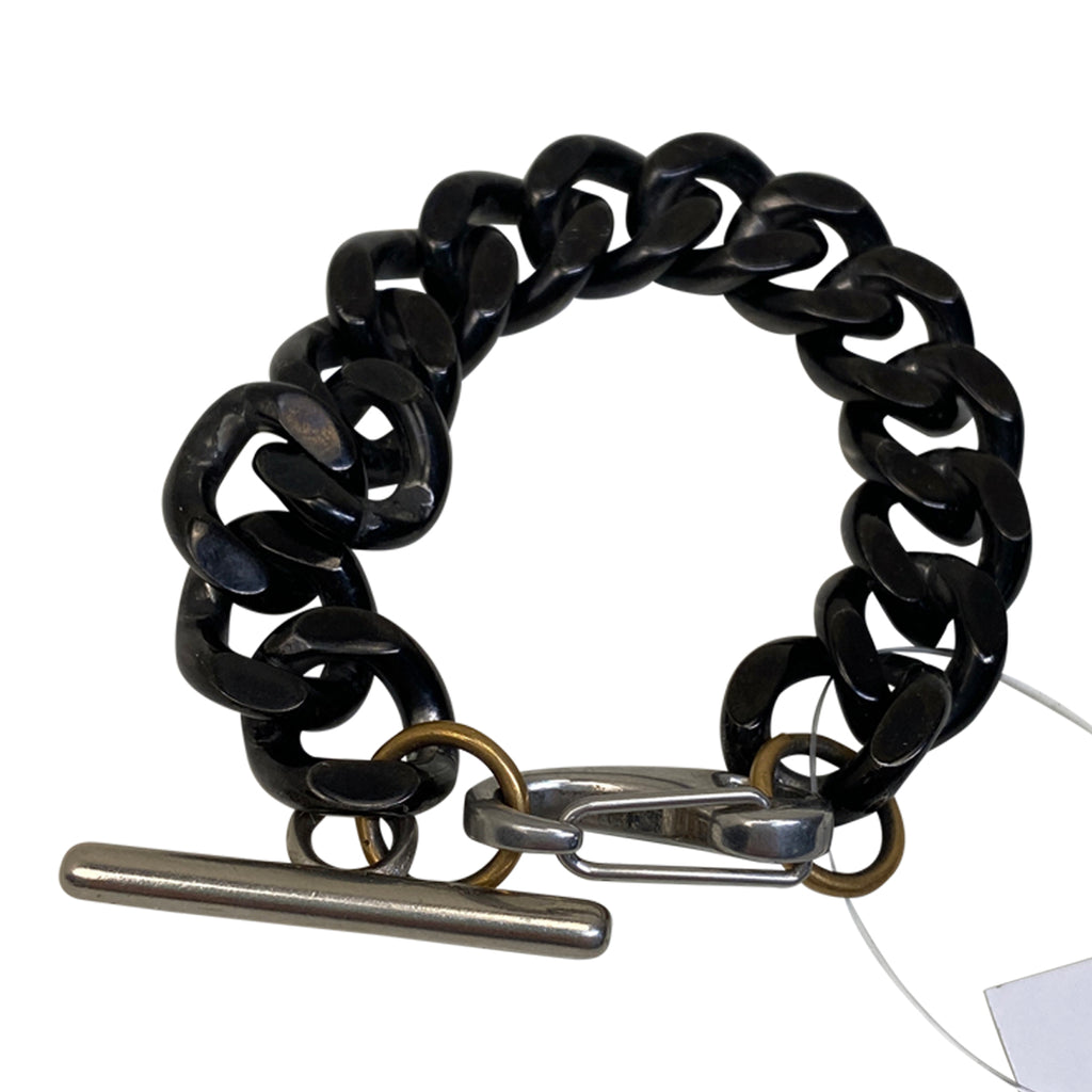 Atelier CG Curb Chain Bracelet in Black/Stainless Steel - One Size
