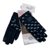 RSL Kids 'Norway' Summer Gloves in Navy w/Blue Horses - 5