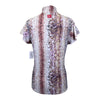 Kastel Denmark Flutter Sleeve Shirt in Fuchsia Dragon Scales