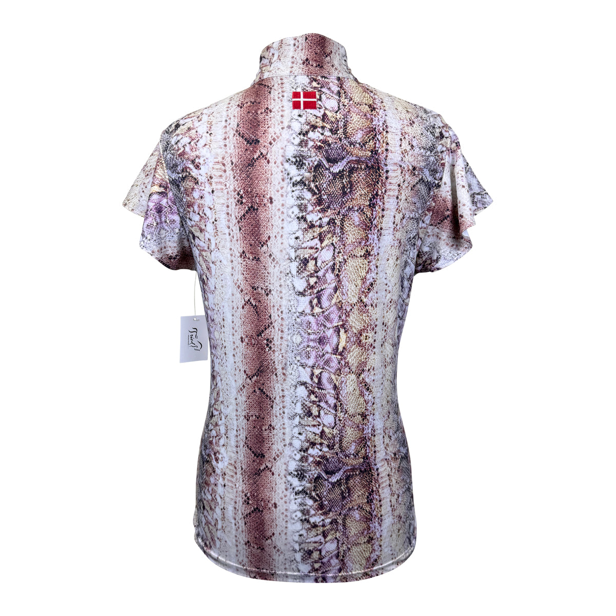 Kastel Denmark Flutter Sleeve Shirt in Fuchsia Dragon Scales