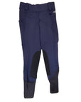 Kerrits Kids Fleece Knee Patch Tights in Navy Microcheck