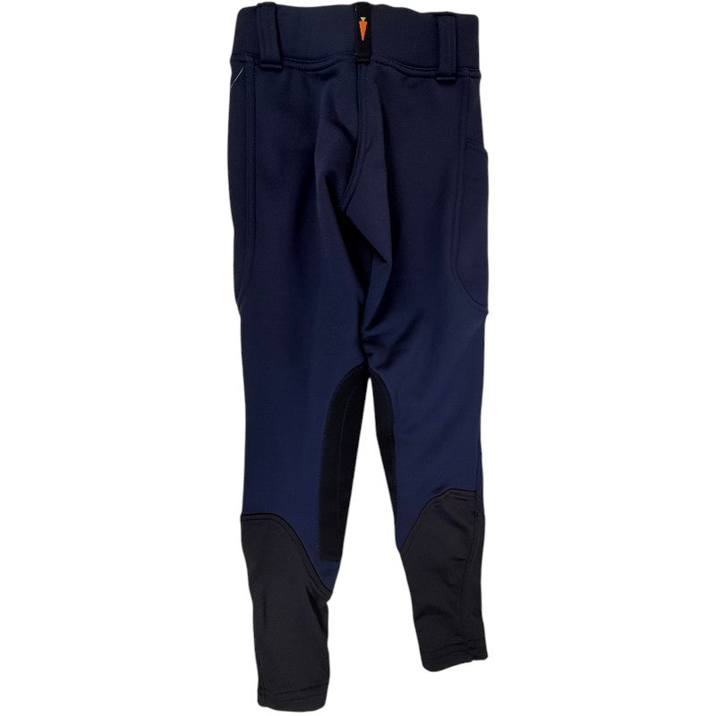 Kerrits Kids Fleece Knee Patch Tights in Navy Microcheck
