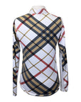 SanSoleil Polo Style Sunshirt in Red/Tan/Black Plaid