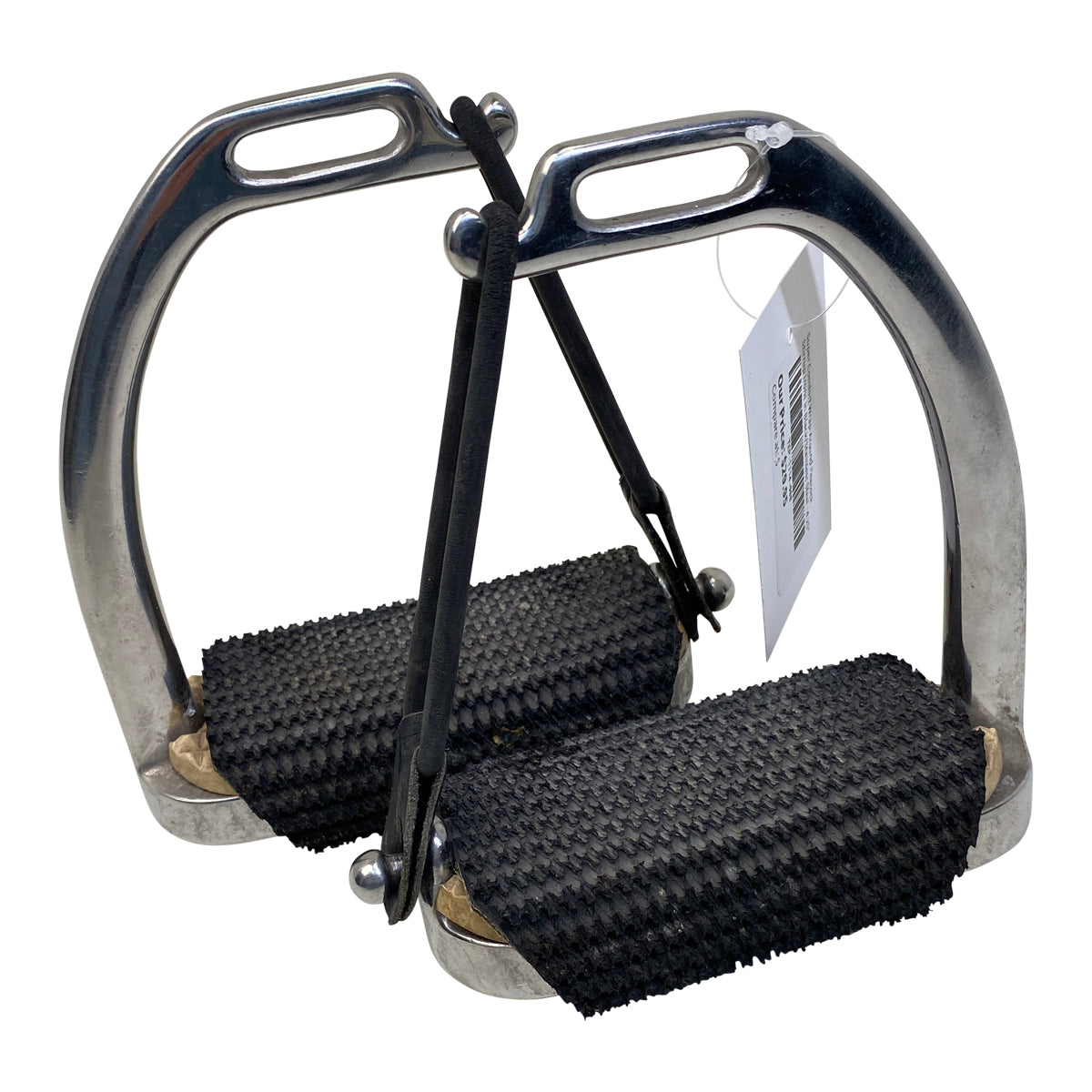 Super Comfort Wrap-Around Peacock Stirrup Irons in Black/Stainless Steel