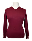 IAGO 'Audrey' V-Neck Sweater in Burgundy
