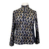 Arista Equestrian 'Luxe' 1/4 Zip Shirt in Black/Multi Horses