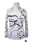 Arista Equestrian 1/4 Zip Shirt in White/Leather Tack
