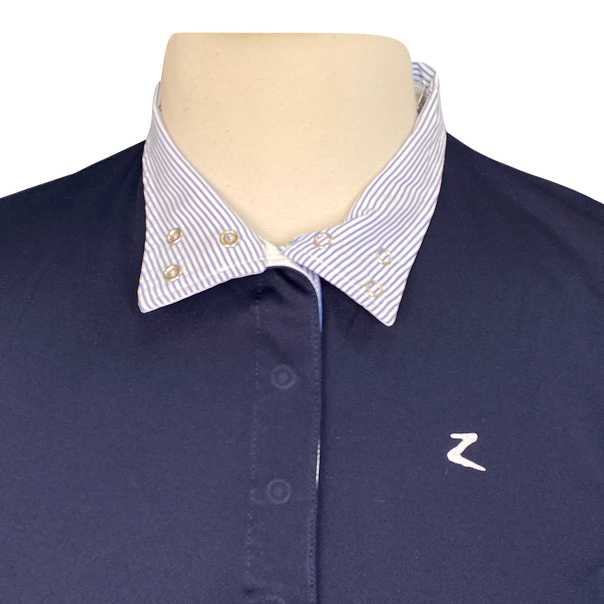 Horze 'Blaire' Short Sleeve Functional Show Shirt in Navy 