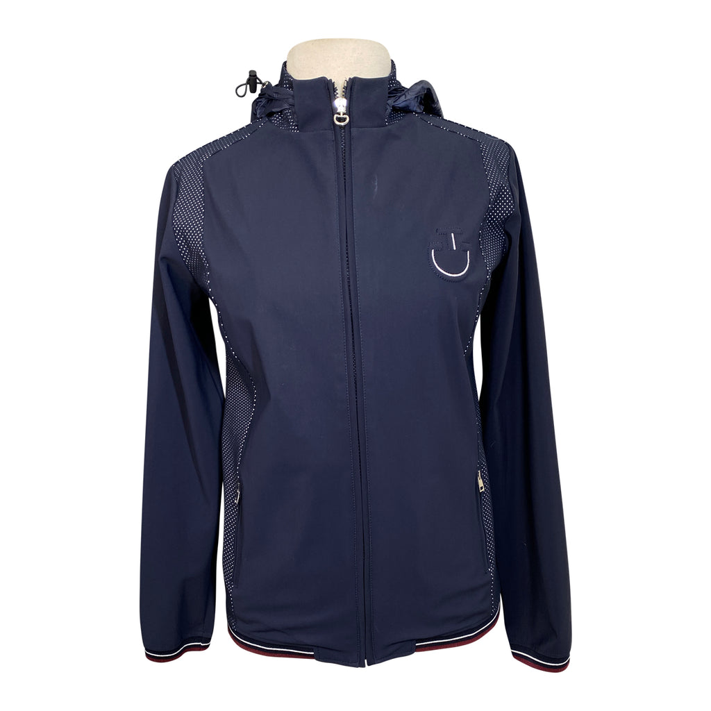 Cavalleria Toscana Softshell Jacket in Navy/White Polka Dot
