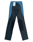 Back of Kerrits Performance Knee Patch Tights in Blue Houndstooth