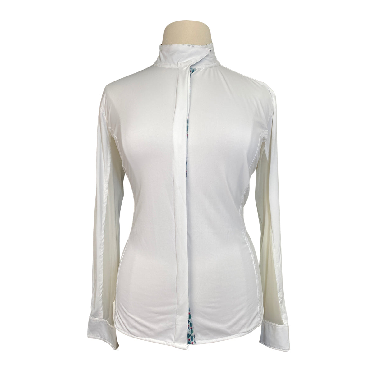 Smartpak Piper Long Sleeve Show Shirt in White/Cacti 