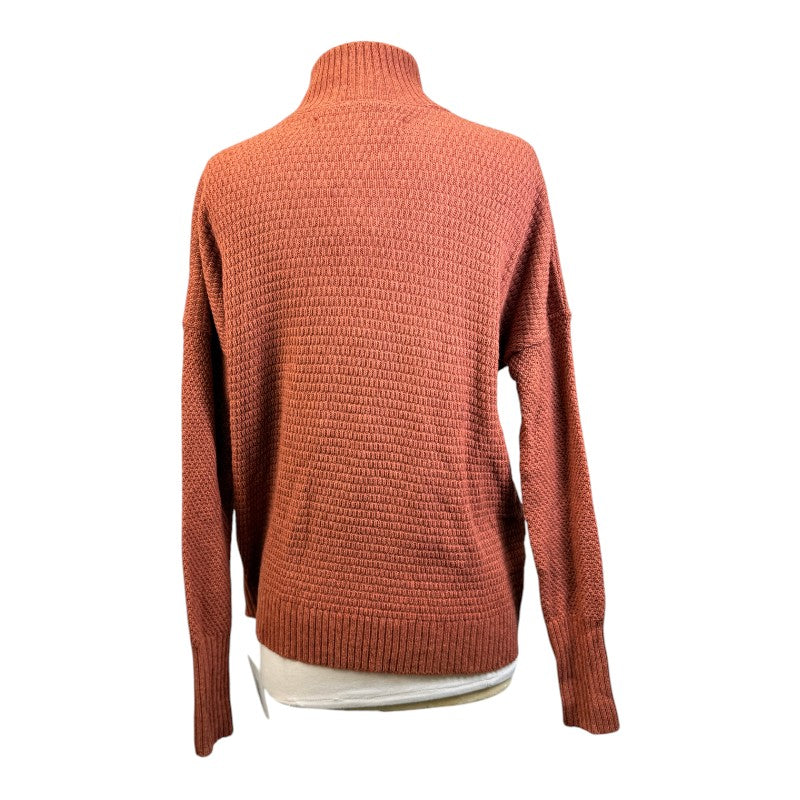 Hannah Child's 'Sassy' Boyfriend 1/4 Zip Sweater in Russet